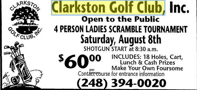 Clarkston Golf Club - July 1998 (newer photo)